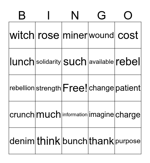 Halloween Bingo Card