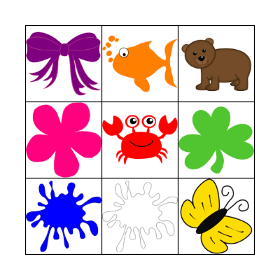 ASL Colors Bingo Card