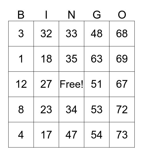 Happy Halloween Bingo Card