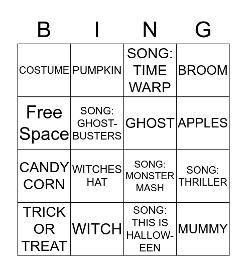 HALLOWEEN BINGO Card