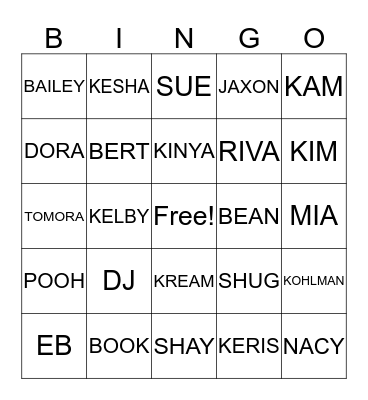 FAMILY GAME NIGHT Bingo Card