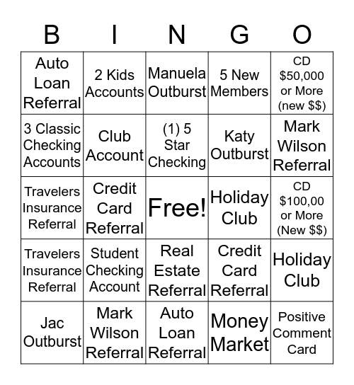 BINGO Card