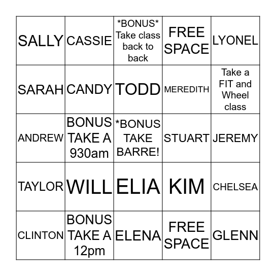 FLY BINGO! Bingo Card