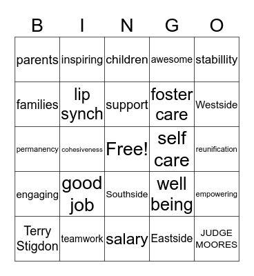 Marion County DCS  Bingo Card