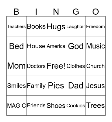 Mrs. Yount Bingo Card