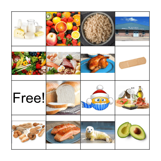 Nutrition Bingo! Bingo Card