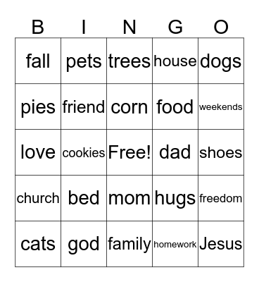 KENDRA138 Bingo Card