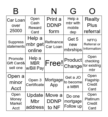 GEM Bingo Card