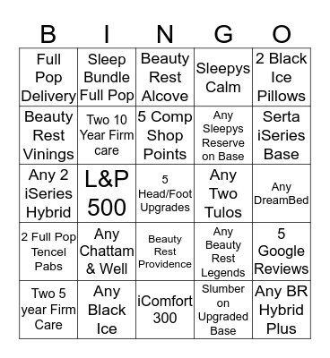 Dream Team BINGO Card