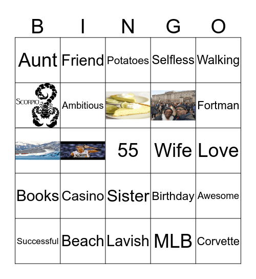 Juanita Bingo Card