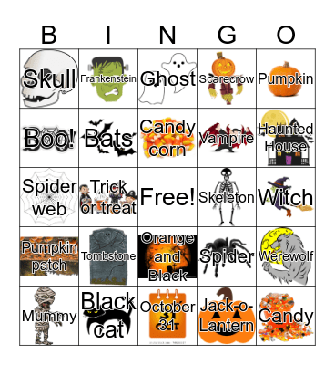 Halloween Bingo  Bingo Card