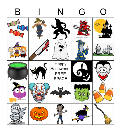 CHAARG Halloween Bingo Card