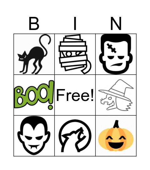 Halloween Bingo Card