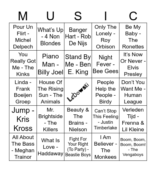 303 Bingo Card