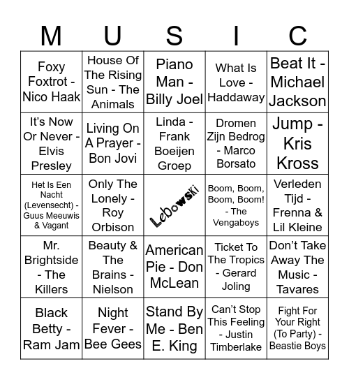 316 Bingo Card