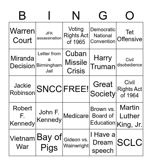 Domain 5 Bingo #1 Bingo Card