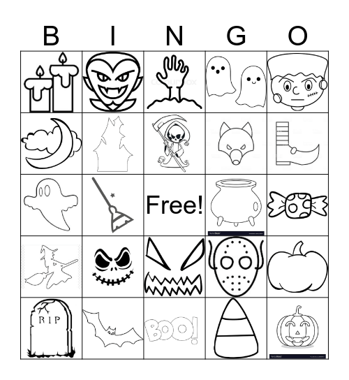 Halloween Bingo Card