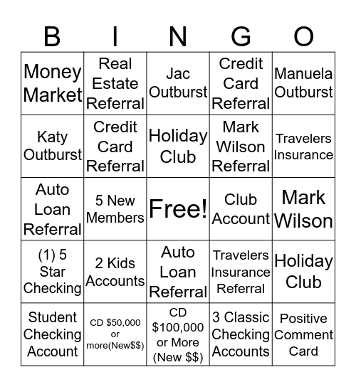 BINGO Card