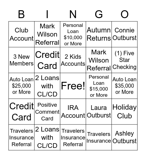 BINGO Card