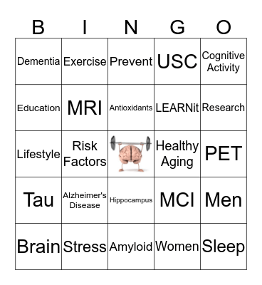 Healthy Brain Bingo Card