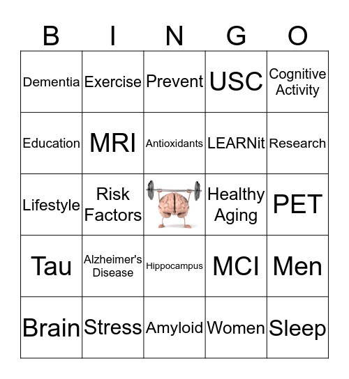 Healthy Brain Bingo Card