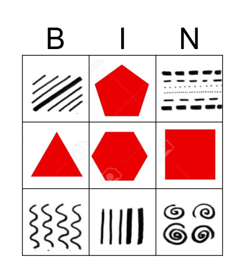 Having Fun with Shapes and Lines! Bingo Card