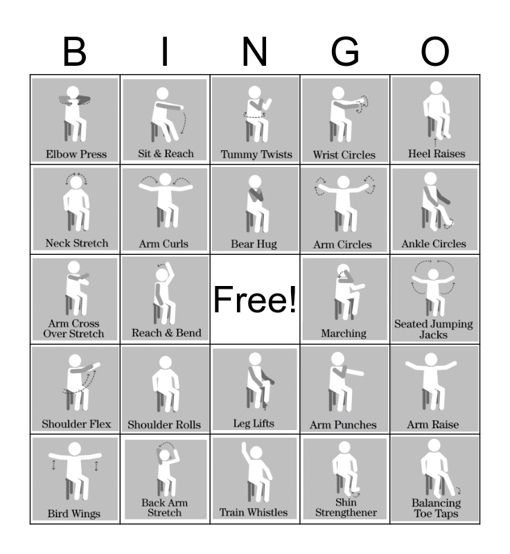 office exercise bingo