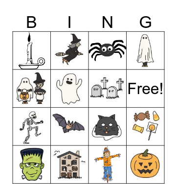 Spooky Bingo Card