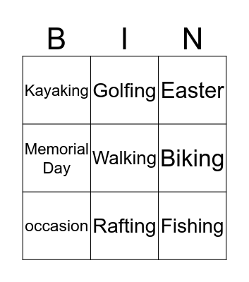 Let´s play Bingo Card