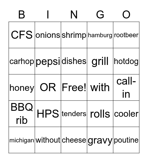 Ronnie's Michigans Bingo Card