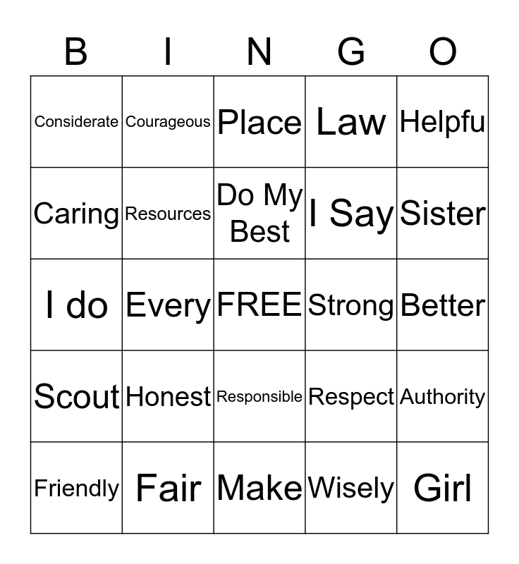 the-girl-scout-law-bingo-card