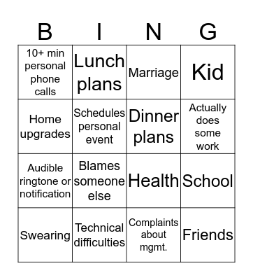 Frankie Vallie & the Four Seasons Bingo Card