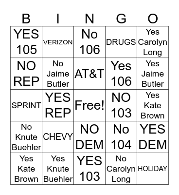 Is it over yet? Bingo Card