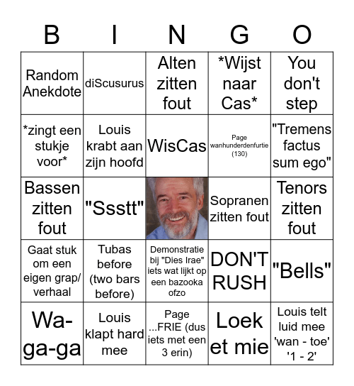 Bingo met Louis Bingo Card