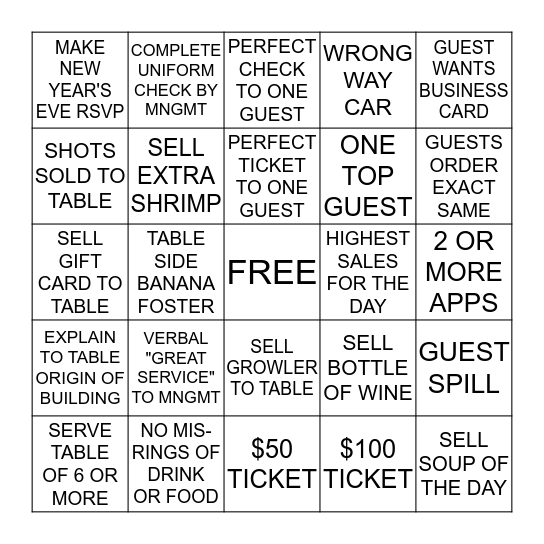 ARBC Bingo Card