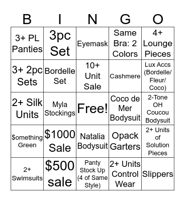 JINGO! Bingo Card