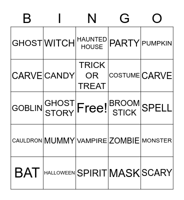 HALLOWEEN BINGO Card