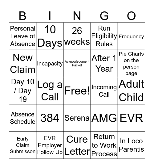 ACE BINGO Card