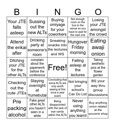 Awaji SDC Bingo Card