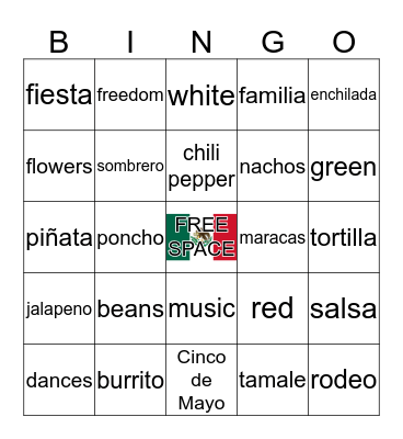 BPA/ EFT's 2018 Mexican BINGO Card