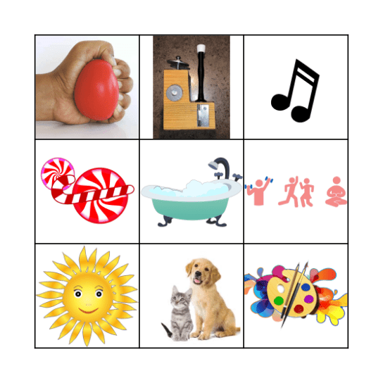 SENSORY BINGO Card