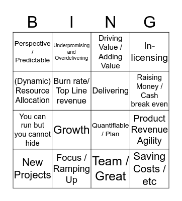 BSB Bingo Card