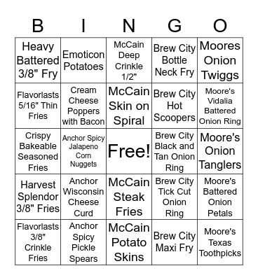 McCain Bingo Card