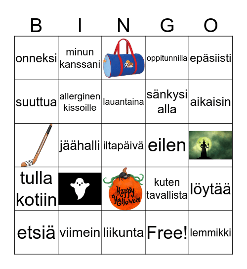 2A with a Halloween twist Bingo Card