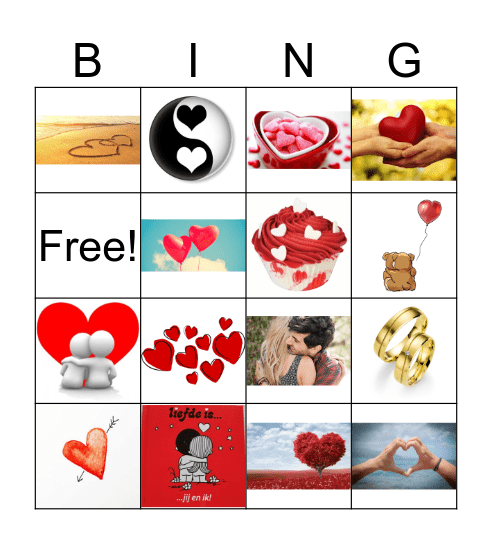valentijn Bingo Card