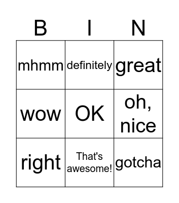 Recruiter Phone Call Bingo Card