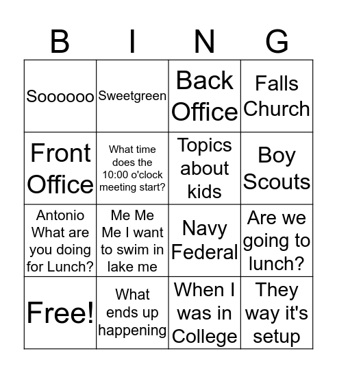 BusRates Bingo Card