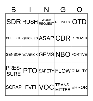 GEMS Bingo Card