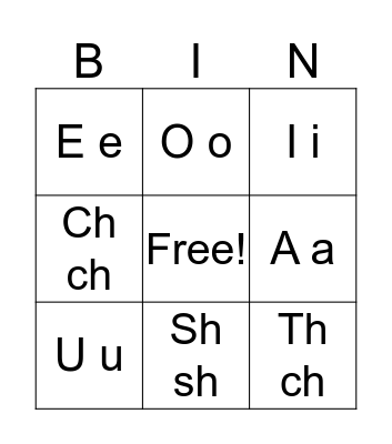 Alphabet Bingo Card
