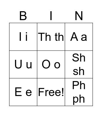 Alphabet Bingo Card